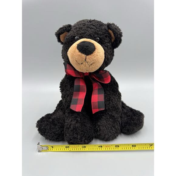 Mary Meyer Sweet Rascals Black Bear Floppy Plush In Scarf 8” Stuffed Animal - Picture 3 of 10